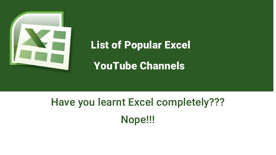 Excel YouTube Channels