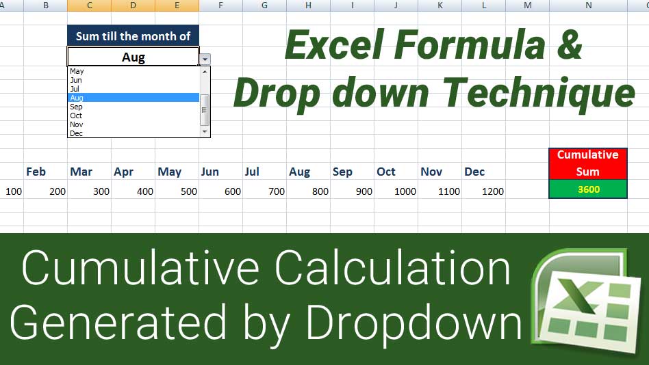 Excel formula to generate Cumulative Calculation by Drop down