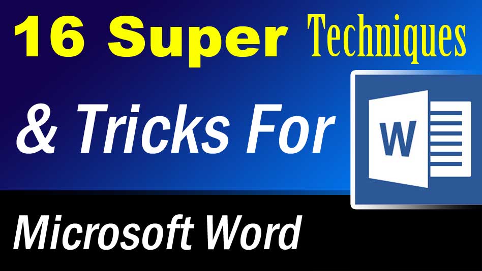 tricks for Microsoft word