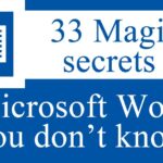 Microsoft word tricks – 33 Magical secrets, tips and tricks of Microsoft Word