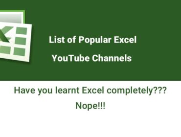 Excel YouTube Channels