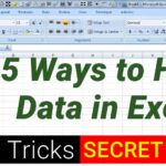 5 Ways to Hide Data in Excel