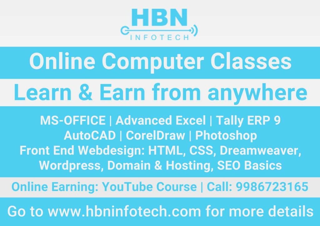 Online Computer Courses in Bangalore - HBN Infotech Tutorials