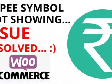 woocommerce rupee symbol not showing