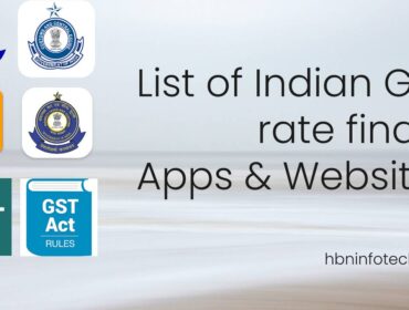 List of GST rate finder india - apps and websites