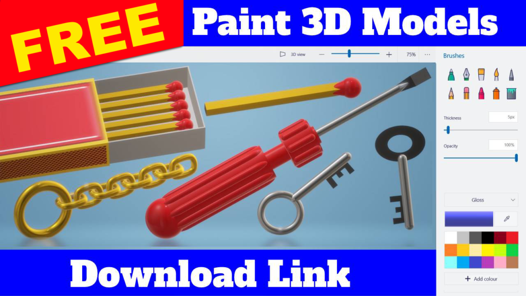 download 3d model for paint 3d