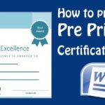 How to print on pre printed certificate using Microsoft Word
