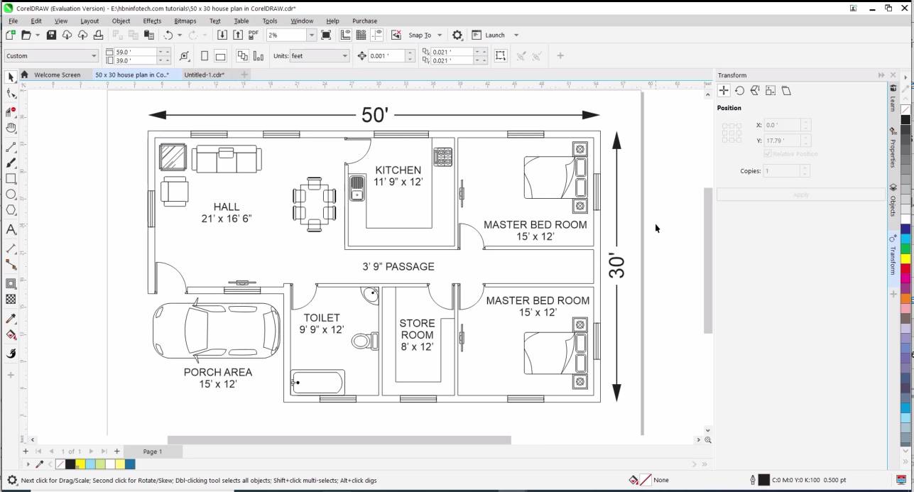 coreldraw floor plan