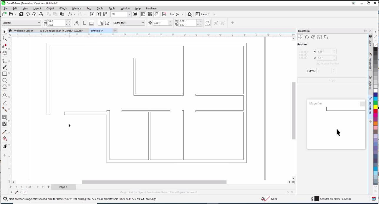 how to draw floor plan in coreldraw