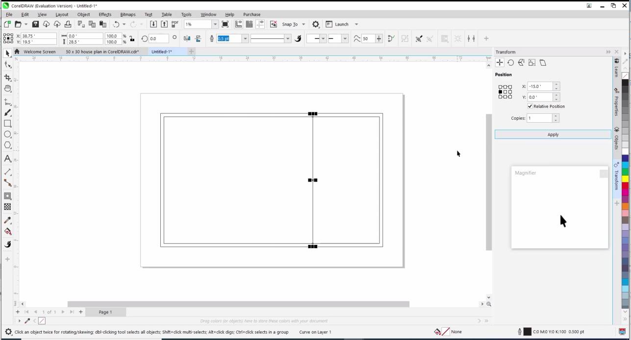 transformation option in coreldraw