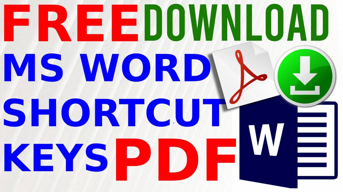 MS Word Shortcut Keys PDF FREE Download - ms office word shortcut keys pdf