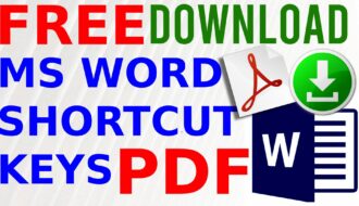 MS Word Shortcut Keys PDF FREE Download - ms office word shortcut keys pdf