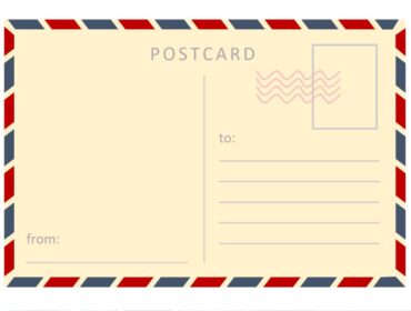 Postcard in word postcard template download