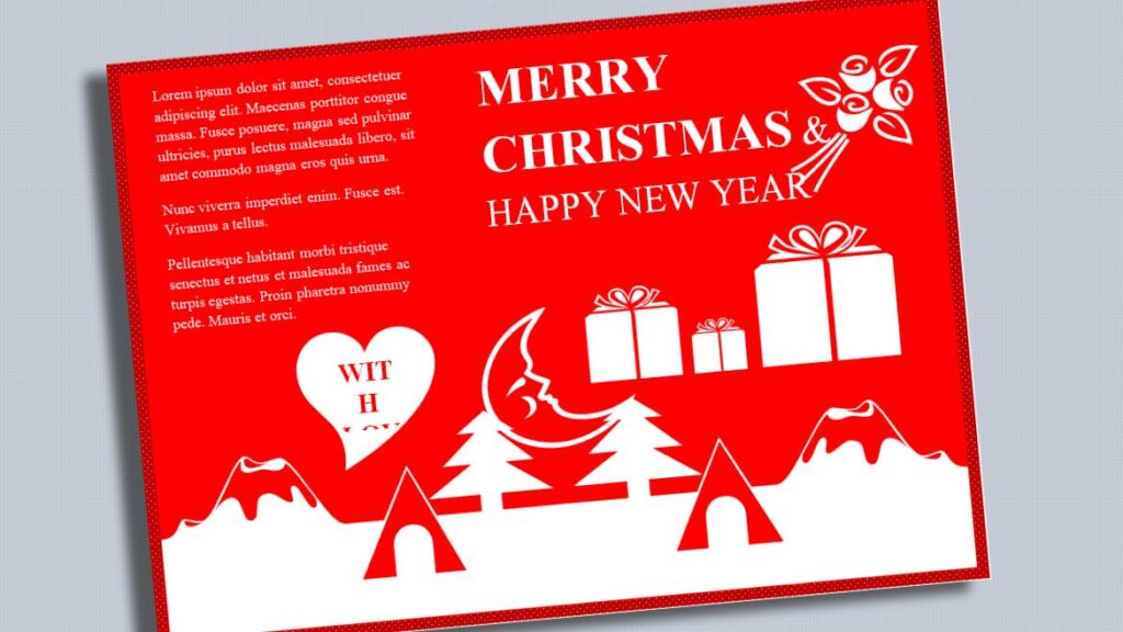 Christmas Greeting Card Word Template Free Download