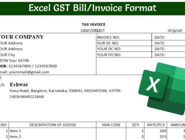 Excel GST Invoice Format