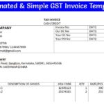 GST Invoice Format in Word