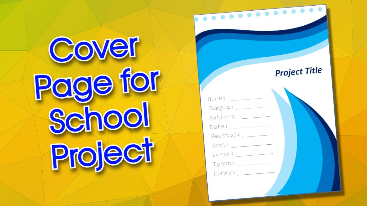 Cover Page Word Template - Cover Page for Project