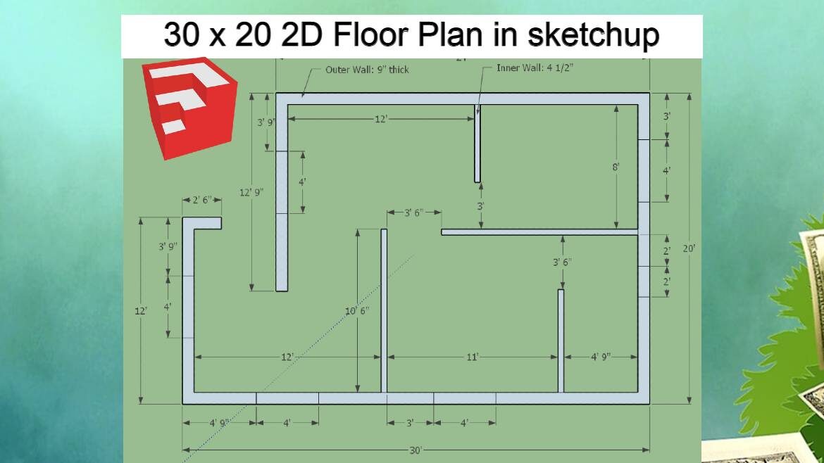 sketchup 2d floor plan