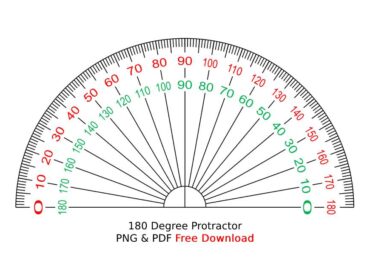 180 Degree Protractor PNG - 180 Degree Protractor PDF - Free Download