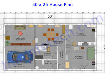 50 x 25 House Plans Drawing Free Download