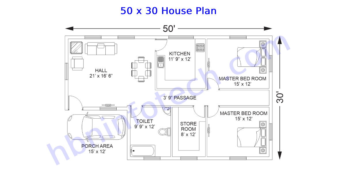 50 x 30 Floor Plans