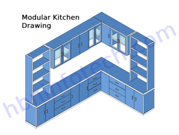 Modular Kitchen Drawing