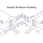 Simple 3D House Drawing