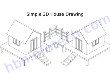 Simple 3D House Drawing