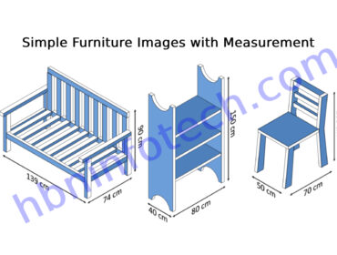 Simple Furniture Images with Measurement