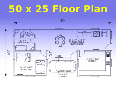 50 x 25 Floor Plan - FreeCAD Floor Plan - FREE Download3